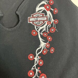 Harley-Davidson Black V-Neck Top